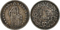 Schweiz Franc Bern, Silber, SS, KM:24 -