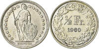 Schweiz 1/2 Franc Bern, Silber, VZ, KM:23 -