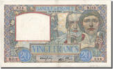 Frankreich 20 Francs Science et Travail, 1940-02-22, UNZ-, Fayette:12.2 -
