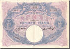 Frankreich 50 Francs 1926 Geldschein, 50 F 1889-1927 Bleu et Rose VZ