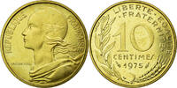 Frankreich 10 Centimes Münze, Marianne, STGL, Aluminum-Bronze -