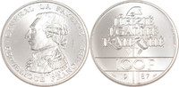 Frankreich 100 Francs Münze, STGL, Silber, KM:E137, Gadoury:902 -