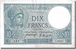 Frankreich 10 Francs Geldschein, 10 F 1916-1942 ''Minerve'', 1921-04-26 -