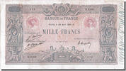 Frankreich 1000 Francs Geldschein, 1 000 F 1889-1926 ''Bleu et Rose'' -