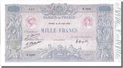 Frankreich 1000 Francs Geldschein, 1 000 F 1889-1926 ''Bleu et Rose'' -