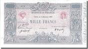 Frankreich 1000 Francs Geldschein, 1 000 F 1889-1926 ''Bleu et Rose'' -