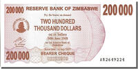Simbabwe 200,000 Dollars Geldschein, 2007-07-01, UNZ -