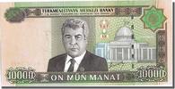 Turkmenistan 10,000 Manat Geldschein, Turkmanistan, 2005, KM:16, UNZ -
