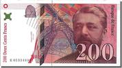 Frankreich 200 Francs Geldschein, 200 F 1995-1999 ''Eiffel'', UNZ- -