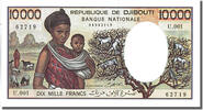 Dschibuti 10,000 Francs Geldschein, UNZ -