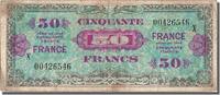 Frankreich 50 Francs Geldschein, 1945 Verso France, SS, Fayette:VF24.04 -