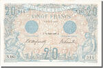 Frankreich 20 Francs Bleu, 1906-02-23, N.183, PMG -