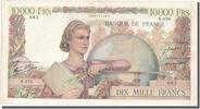 Frankreich 10,000 Francs Geldschein, 10 000 F 1945-1956 ''Génie Français'' -