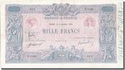 Frankreich 1000 Francs Geldschein, 1 000 F 1889-1926 ''Bleu et Rose'' -