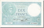 Frankreich 10 Francs Geldschein, 10 F 1916-1942 ''Minerve'', 1939-10-12 -