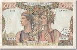 Frankreich 5000 Francs Geldschein, 5 000 F 1949-1957 ''Terre et Mer'' -