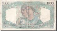 Frankreich 1000 Francs Geldschein, 1 000 F 1945-1950 ''Minerve et Hercule'' -
