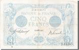 Frankreich 5 Francs Geldschein, 5 F 1912-1917 ''Bleu'', 1916-10-12, S+ -