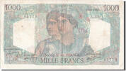 Frankreich 1000 Francs Geldschein, 1 000 F 1945-1950 ''Minerve et Hercule'' -
