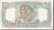 Frankreich 1000 Francs Geldschein, 1 000 F 1945-1950 ''Minerve et Hercule'' -