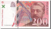 Frankreich 200 Francs Geldschein, 200 F 1995-1999 ''Eiffel'', SS+ -