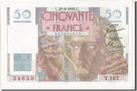 Frankreich 50 Francs Geldschein, 50 F 1946-1951 ''Le Verrier'' -
