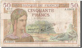 Frankreich 50 Francs Geldschein, 50 F 1934-1940 ''Cérès'', 1940-01-11 -