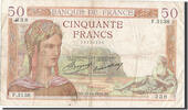 Frankreich 50 Francs Geldschein, 50 F 1934-1940 ''Cérès'', 1935-10-17 -