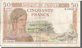 Frankreich 50 Francs Geldschein, 50 F 1934-1940 ''Cérès'', 1939-07-13 -