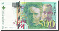 Frankreich 500 Francs Geldschein, 500 F 1994-2000 ''Pierre et Marie Curie'' -