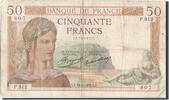 Frankreich 50 Francs Geldschein, 50 F 1934-1940 ''Cérès'', 1935-02-28 -