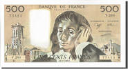 Frankreich 500 Francs Geldschein, 500 F 1968-1993 ''Pascal'' -