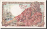 Frankreich 20 Francs Geldschein, 20 F 1942-1950 ''Pêcheur'' -