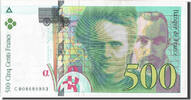 Frankreich 500 Francs Geldschein, 500 F 1994-2000 ''Pierre et Marie Curie'' -
