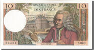 Frankreich 10 Francs Geldschein, 10 F 1963-1973 ''Voltaire'' -