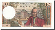 Frankreich 10 Francs Geldschein, 10 F 1963-1973 ''Voltaire'' -