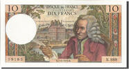 Frankreich 10 Francs Geldschein, 10 F 1963-1973 ''Voltaire'' -