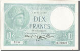 Frankreich 10 Francs Geldschein, 10 F 1916-1942 ''Minerve'', 1940-11-14 -