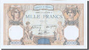 Frankreich 1000 Francs Geldschein, 1 000 F 1927-1940 ''Cérès et Mercure'' -
