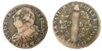 Frankreich 1792 W Münze, 2 sols françois, Lille, SS, Bronze