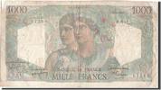 Frankreich 1000 Francs Geldschein, 1 000 F 1945-1950 ''Minerve et Hercule'' -