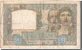 Frankreich 20 Francs Geldschein, 20 F 1939-1942 ''Science et Travail'' -
