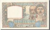 Frankreich 20 Francs Geldschein, 20 F 1939-1942 ''Science et Travail'' -