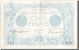Frankreich 5 Francs Geldschein, 5 F 1912-1917 ''Bleu'', 1915-12-03, SS+ -