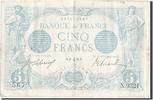 Frankreich 5 Francs Geldschein, 5 F 1912-1917 ''Bleu'', 1915-12-15, SS -