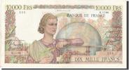 Frankreich 10,000 Francs Geldschein, 10 000 F 1945-1956 ''Génie Français'' -