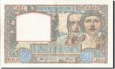 Frankreich 20 Francs Geldschein, 20 F 1939-1942 ''Science et Travail'' -