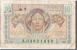 Frankreich 10 Francs Geldschein, 1947 French Treasury, 1947, S+ -