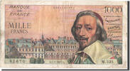 Frankreich 1000 Francs Geldschein, 1 000 F 1953-1957 ''Richelieu'' -