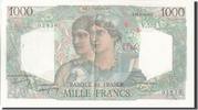 Frankreich 1000 Francs Geldschein, 1 000 F 1945-1950 ''Minerve et Hercule'' -